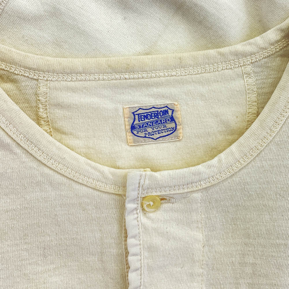TENDERLOIN テンダーロイン T-HENRY ヘンリーネック 半袖 Tシャツ オフホワイト系 S【中古】