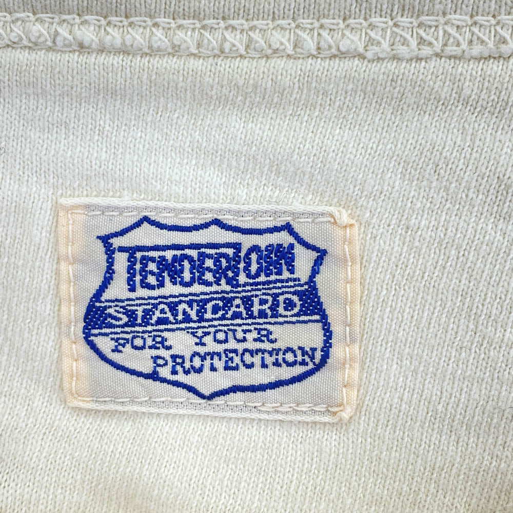 美品テンダーロインXSオフホワイトコットンヘンリーネックシャツキムタクゴローズハーレーアットラストヴィンテージUSネイビーミリタリー TENDERLOIN テンダーロイン ヘンリーネック カットソー オフホワイト