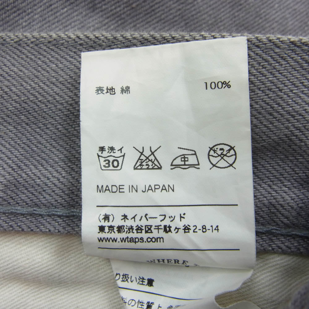WTAPS ダブルタップス 12SS 121GWDT-PTM04 BLUES COLORWAY コトン デニム パンツ グレー系 S【中古】