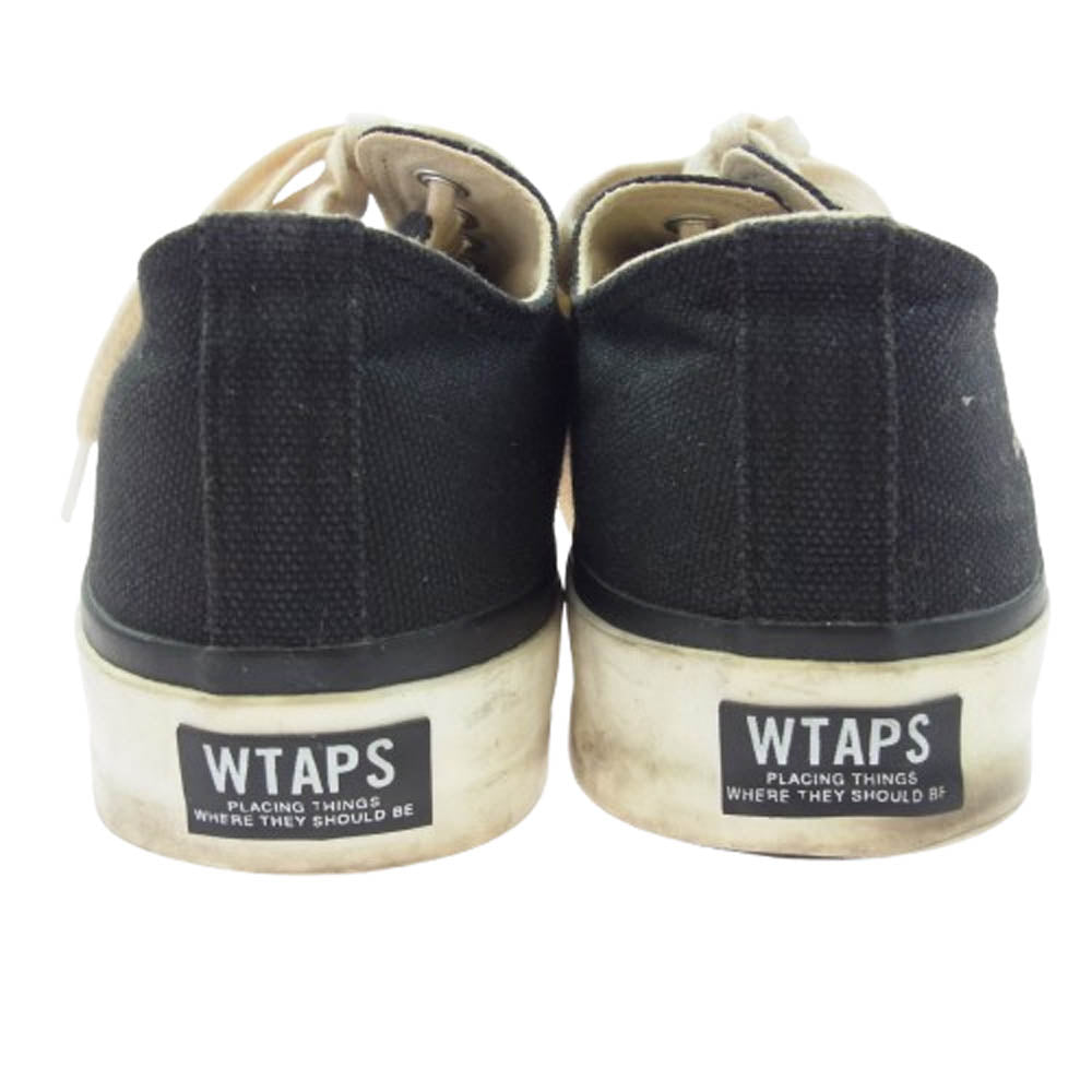 WTAPS ダブルタップス 15SS CANVAS SNEAKER 01 SHOES.COTTON.CANVAS キャンバス スニーカー ブラック系 27cm【中古】