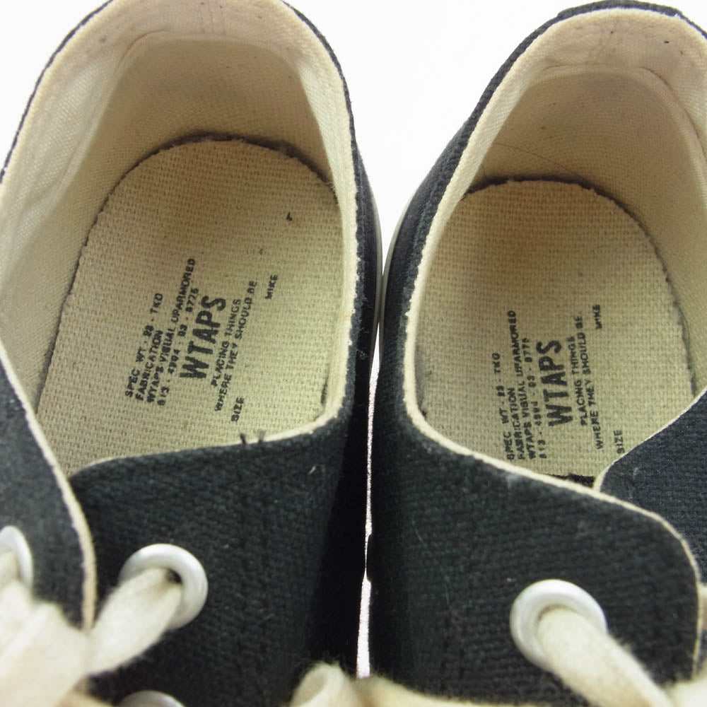 WTAPS ダブルタップス 15SS CANVAS SNEAKER 01 SHOES.COTTON.CANVAS キャンバス スニーカー ブラック系 27cm【中古】