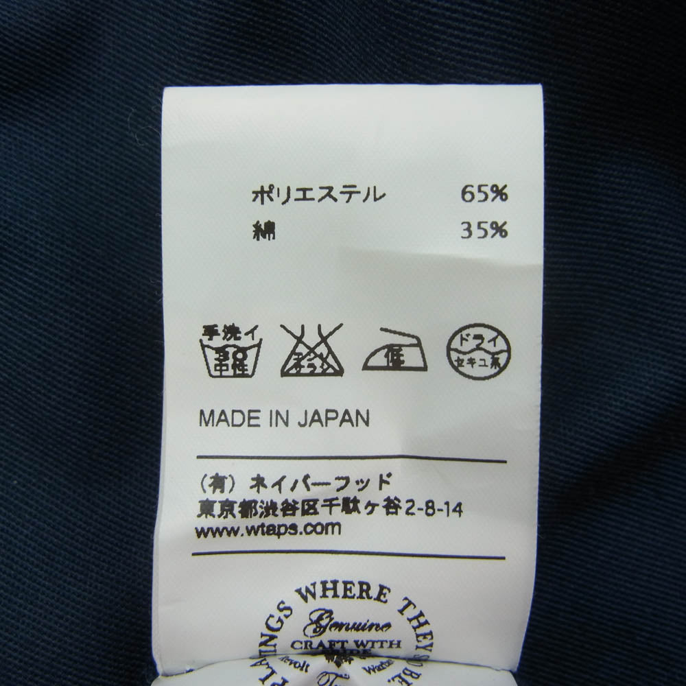 WTAPS ダブルタップス 161LTDT-SHM10 Union LS 04 Shirt ユニオン シャツ ワーク 長袖 ネイビー系 S【中古】