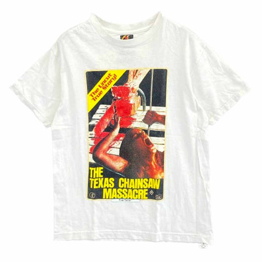 WACKO MARIA ワコマリア TTCM-WM-TEE04 THE TEXAS CHAINSAW MASSACRE CREW NECK T-SHIRT ザ テキサス チェンソー マサカー  プリント クルーネック 半袖 Tシャツ ホワイト系 M【中古】