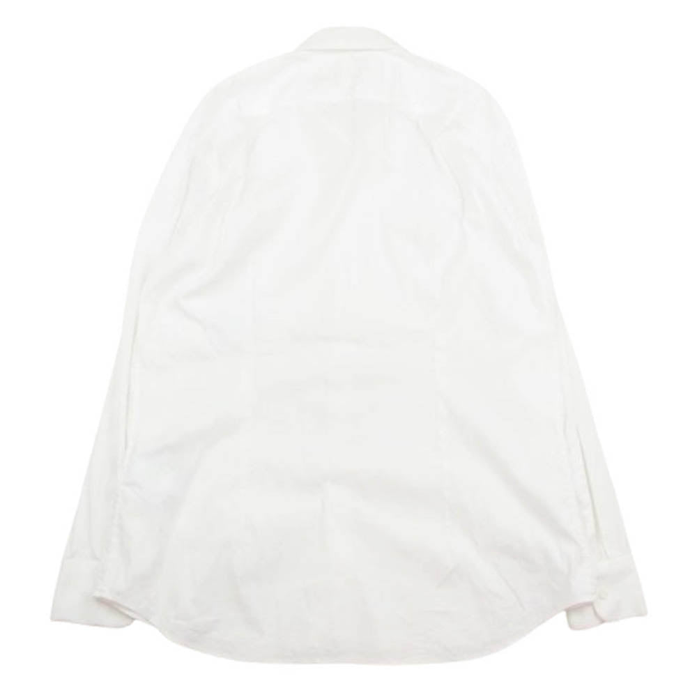 PRADA プラダ UCM608 F62 ストレッチ ポプリン スリムフィット シャツ ホワイト系 40【中古】