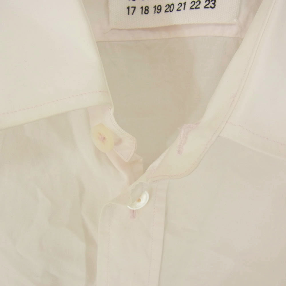 MAISON MARTIN MARGIELA メゾンマルタンマルジェラ イタリア製 14ライン ここのえタグ 4つタグ レギュラーカラー 長袖シャツ ピンク系 44【中古】