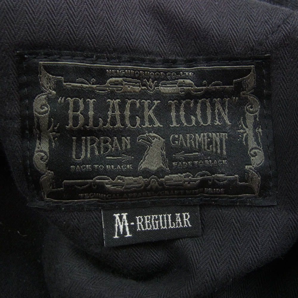 NEIGHBORHOOD ネイバーフッド NARROW STRAIGHT BLACK ICON ロゴ刺繍 ナロー ストレート ブラック アイコン デニム パンツ ブラック系 M【中古】