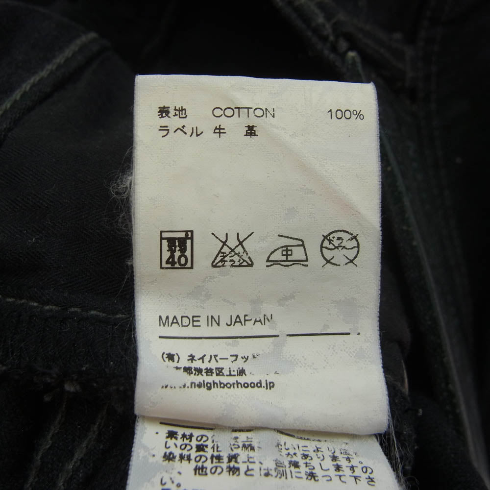 NEIGHBORHOOD ネイバーフッド NARROW STRAIGHT BLACK ICON ロゴ刺繍 ナロー ストレート ブラック アイコン デニム カーゴ パンツ ブラック系 M【中古】