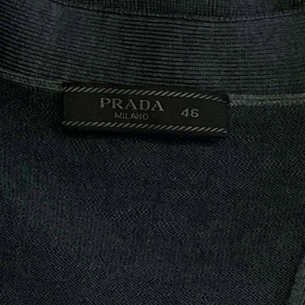 PRADA プラダ SMC333 R112 ハイゲージ ウール カーディガン グレー系 46【中古】