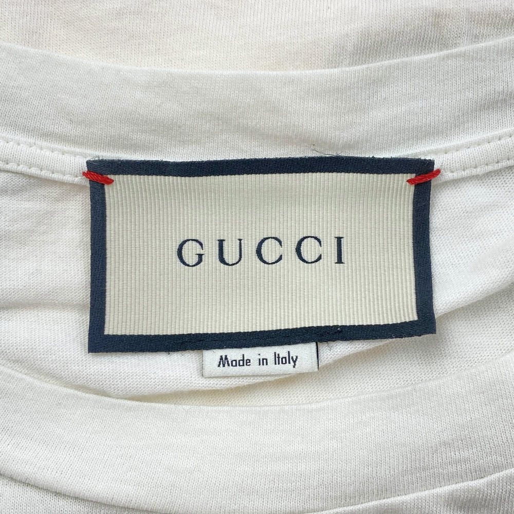GUCCI グッチ 469307 X9C65 HOLLYWOOD FOREVER フラワー ピストル ハリウッド 半袖 Tシャツ ホワイト系 S【中古】