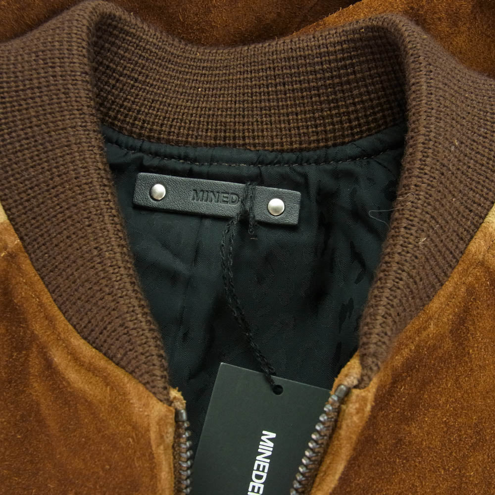 MINEDENIM マインデニム 2203-8003-65-012 Contrast Suede Leather Blouson コントラスト スエード レザー ブルゾン ジャケット ブラウン系 M【中古】