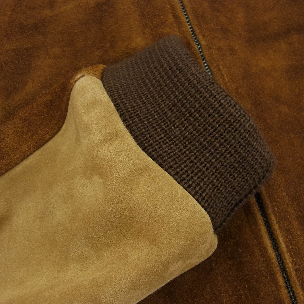 MINEDENIM マインデニム 2203-8003-65-012 Contrast Suede Leather Blouson コントラスト スエード レザー ブルゾン ジャケット ブラウン系 M【中古】