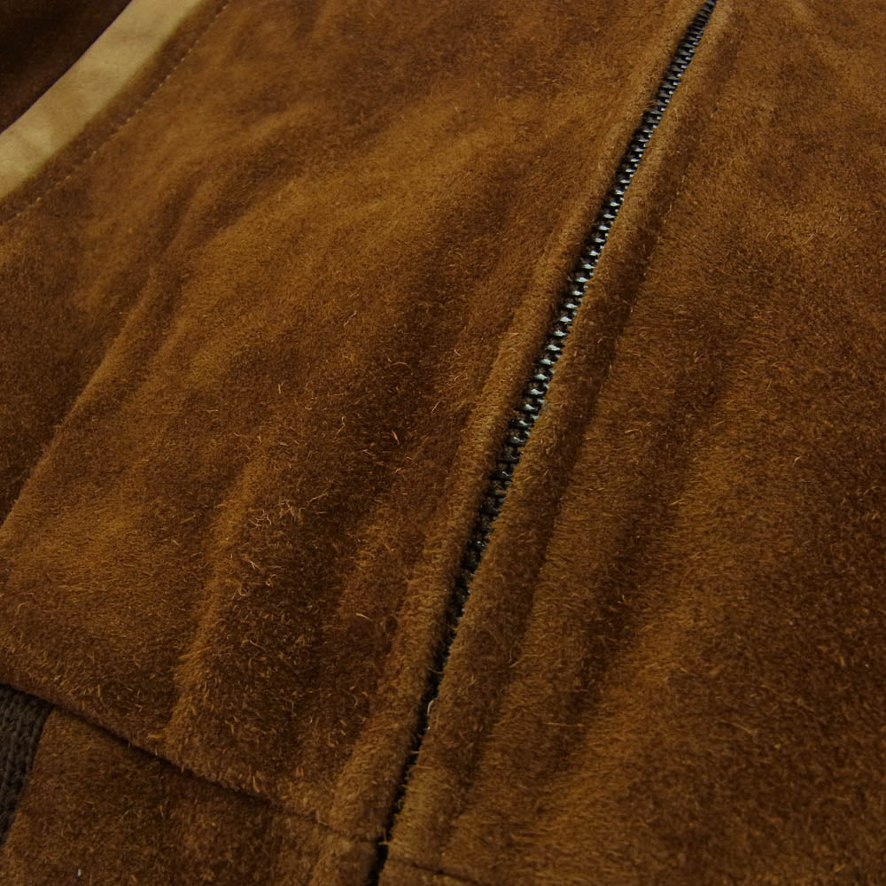 MINEDENIM マインデニム 2203-8003-65-012 Contrast Suede Leather Blouson コントラスト スエード レザー ブルゾン ジャケット ブラウン系 M【中古】
