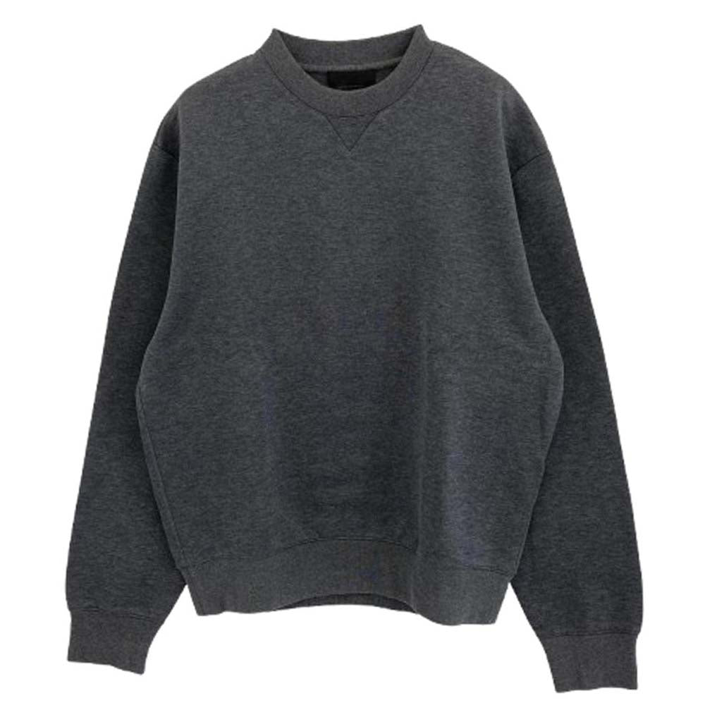 PRADA プラダ UJL988 トライアングル ロゴ クルーネック スウェット グレー系 M【中古】