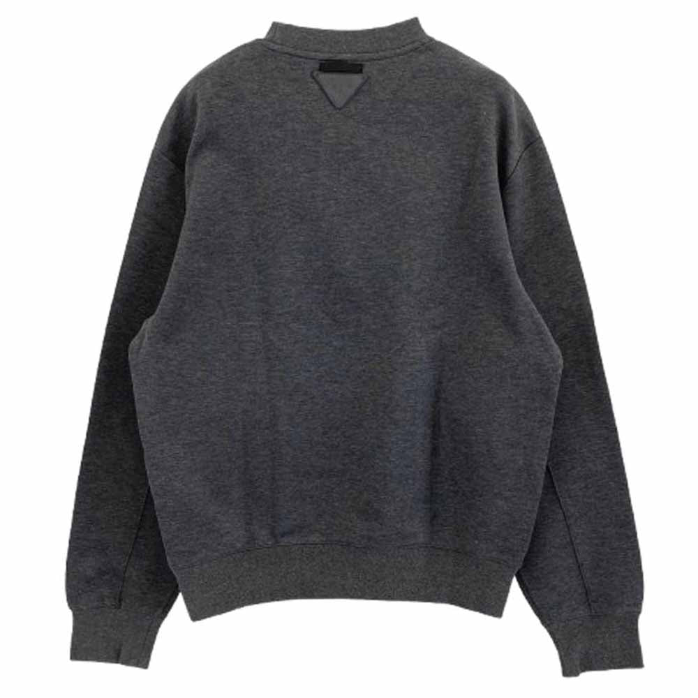 PRADA プラダ UJL988 トライアングル ロゴ クルーネック スウェット グレー系 M【中古】