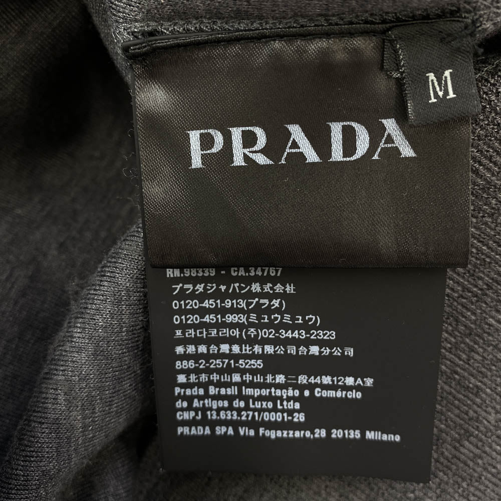 PRADA プラダ UJL988 トライアングル ロゴ クルーネック スウェット グレー系 M【中古】