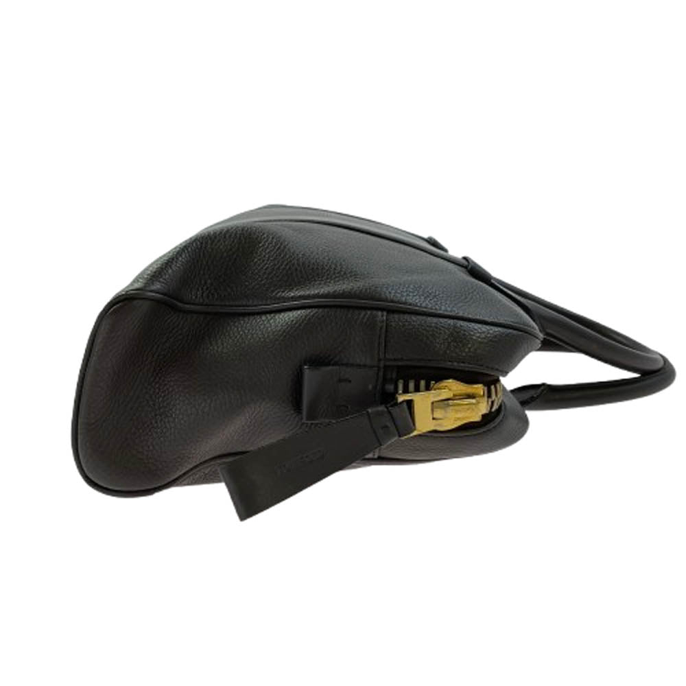 TOM FORD トムフォード レザー トート ボストン ビジネス バッグ グレー系【中古】