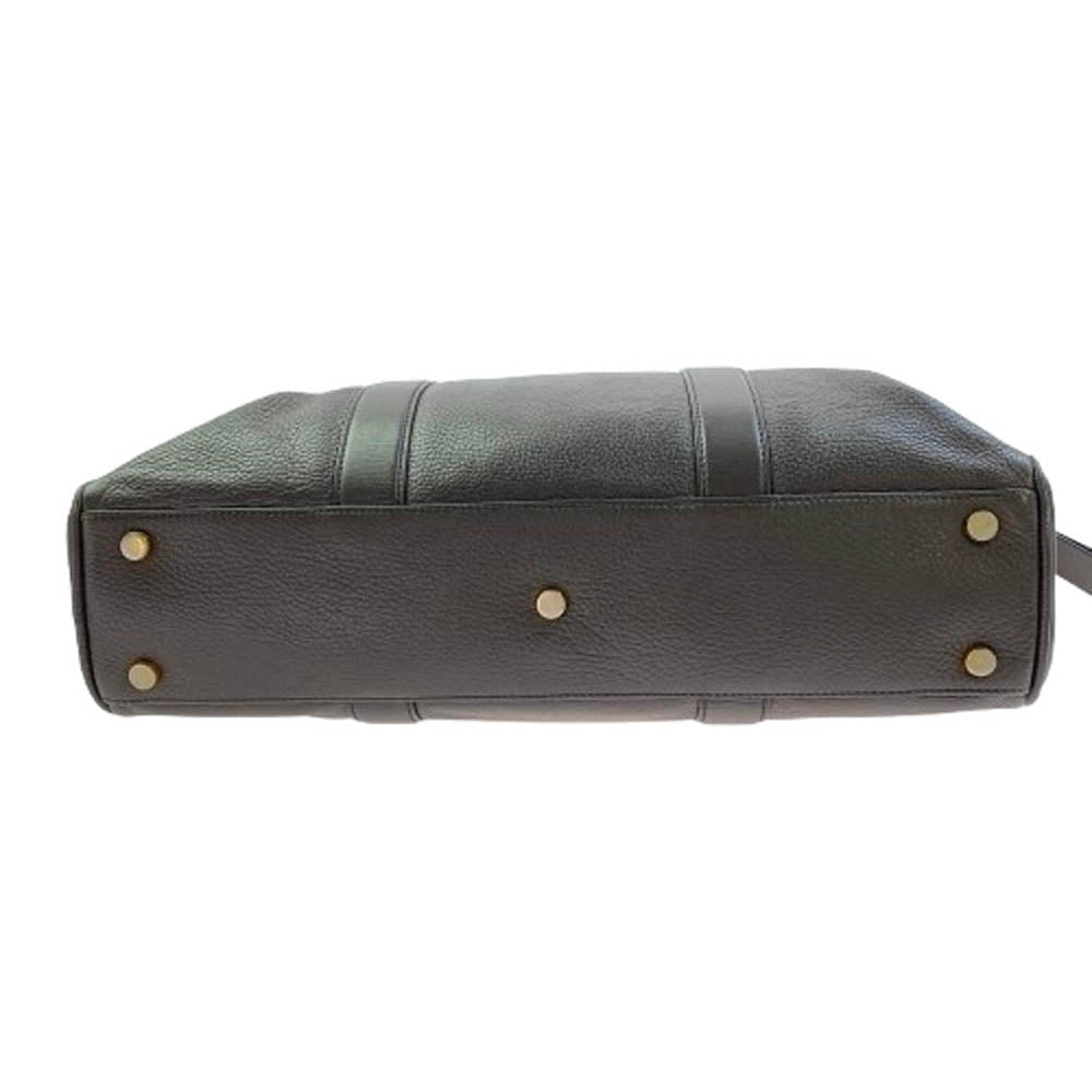 TOM FORD トムフォード レザー トート ボストン ビジネス バッグ グレー系【中古】