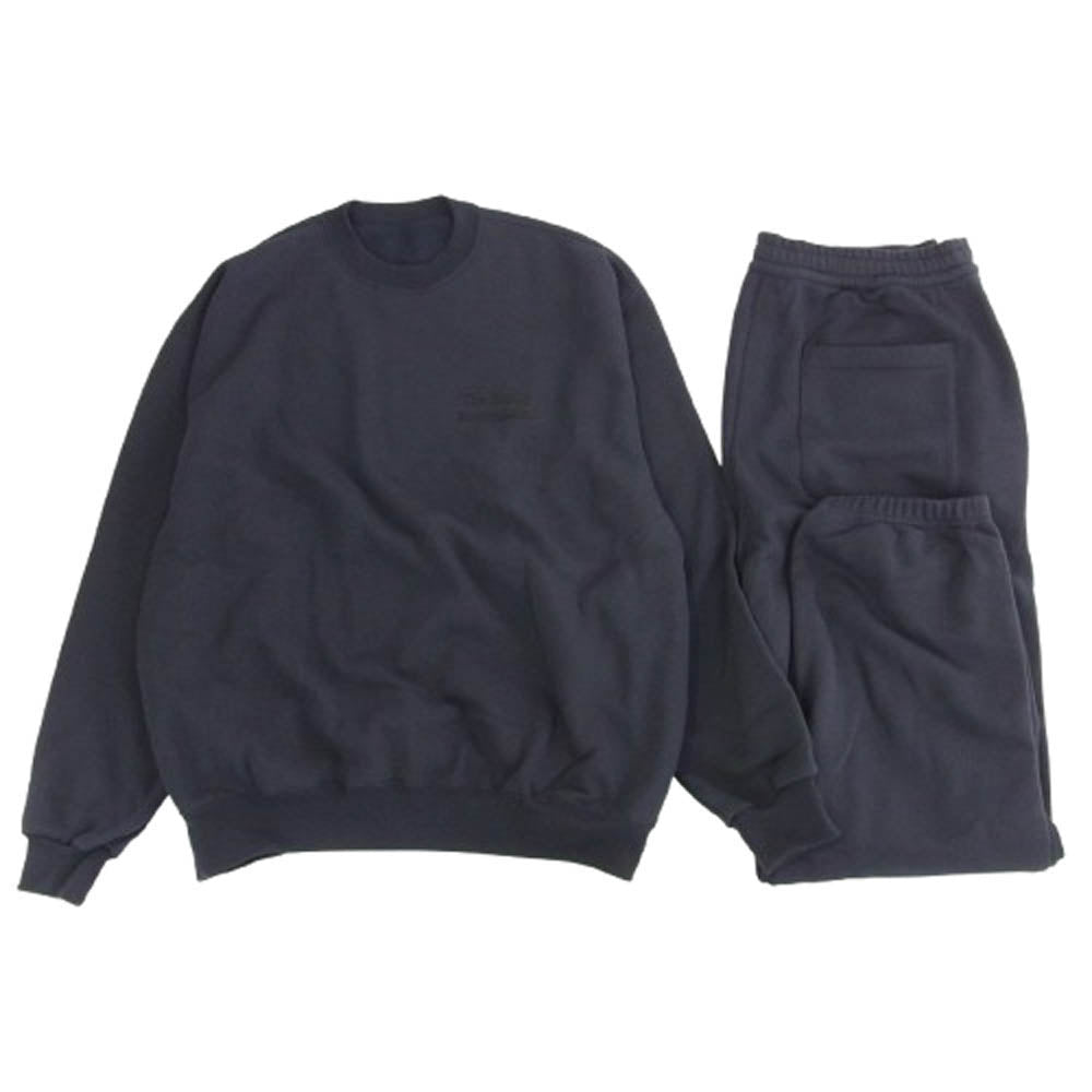The Ennoy Professional ザ エンノイ プロフェッショナル 25SS Crew Sweat Set Up ロゴ刺繍 クルー スウェット セットアップ ネイビー系 XL【新古品】【未使用】【中古】