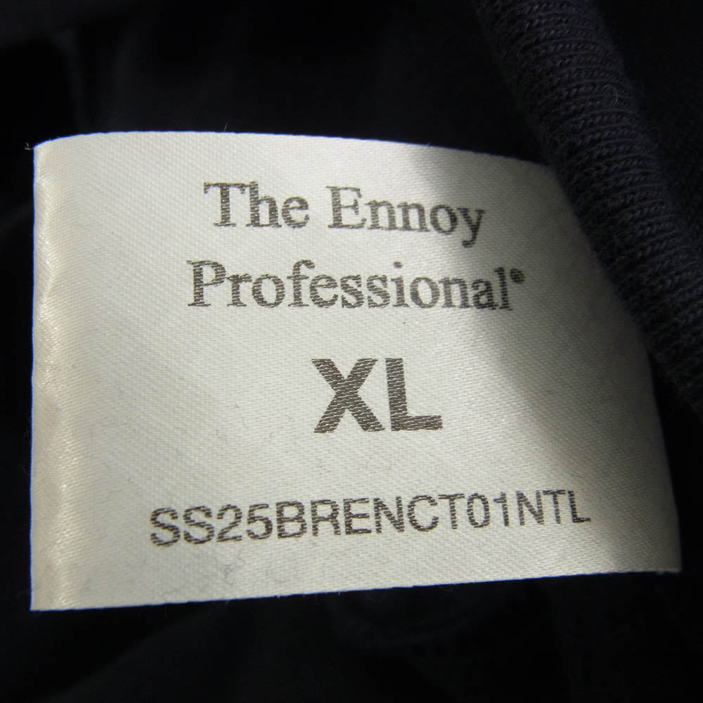 The Ennoy Professional ザ エンノイ プロフェッショナル 25SS Crew Sweat Set Up ロゴ刺繍 クルー スウェット セットアップ ネイビー系 XL【新古品】【未使用】【中古】