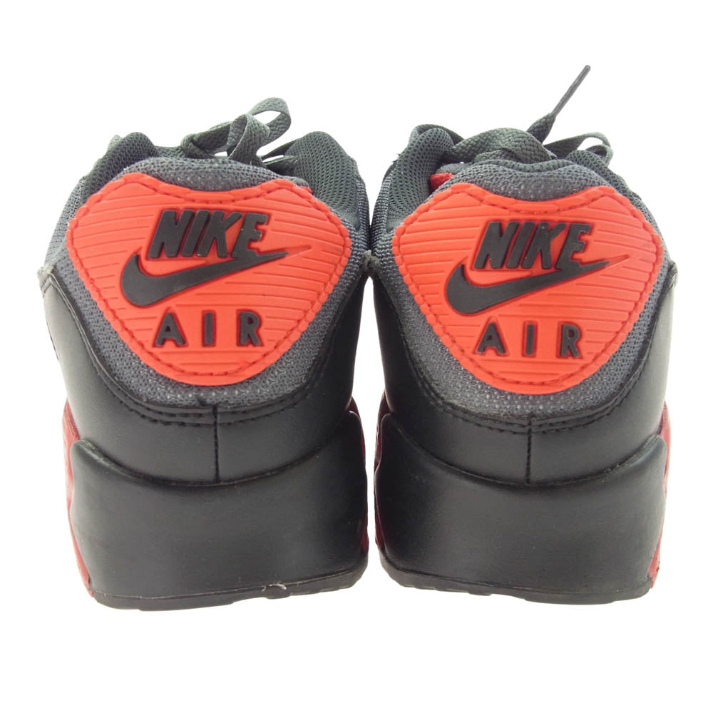NIKE ナイキ DM0029-007 Air Max 90 Black Iron Grey Fire Red エアマックス90 ブラック アイアングレー ファイヤーレッド スニーカー グレー系 27cm【中古】