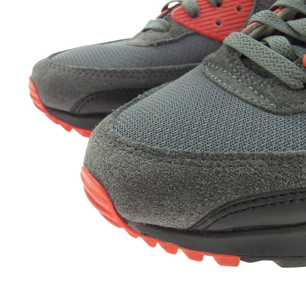 NIKE ナイキ DM0029-007 Air Max 90 Black Iron Grey Fire Red エアマックス90 ブラック アイアングレー ファイヤーレッド スニーカー グレー系 27cm【中古】