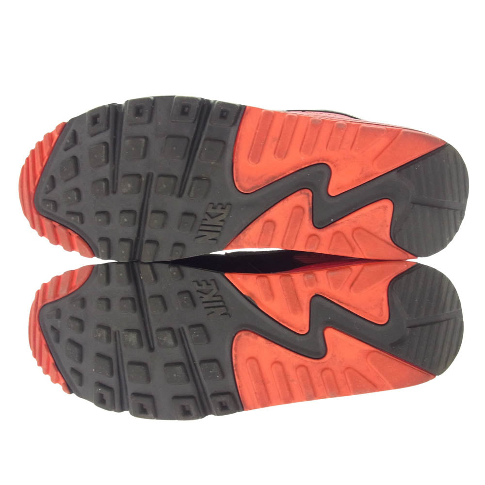NIKE ナイキ DM0029-007 Air Max 90 Black Iron Grey Fire Red エアマックス90 ブラック アイアングレー ファイヤーレッド スニーカー グレー系 27cm【中古】