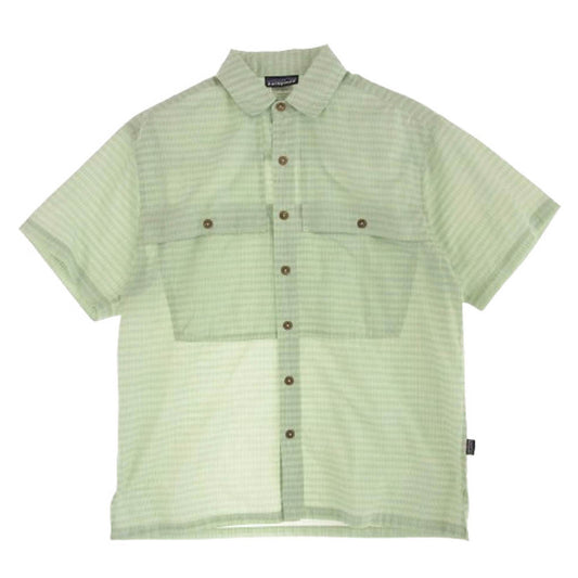 patagonia パタゴニア 05SS 52165 Island Hopper Shirt アイランド ホッパー チェック柄 半袖 シャツ グリーン グリーン系 S【中古】