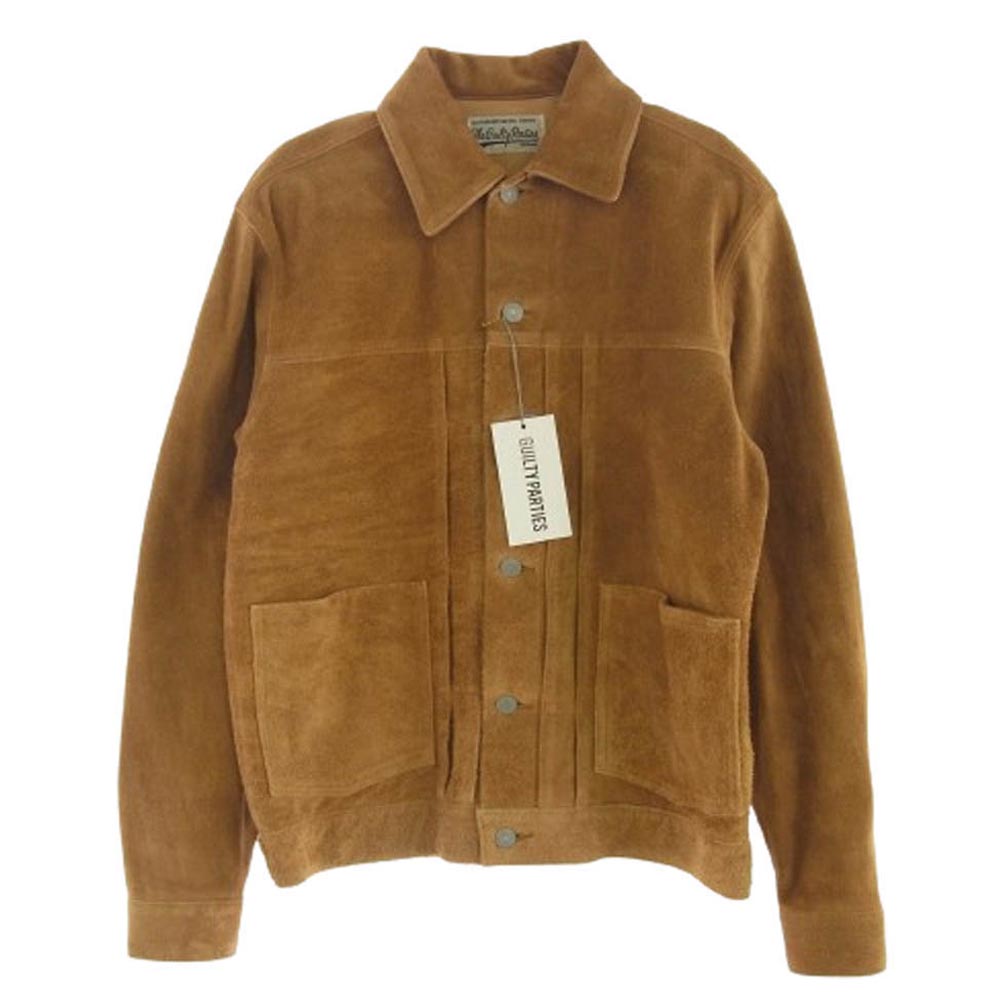 WACKO MARIA ワコマリア 20SS 20SS-WMO-BL01 SUEDE LEATHER TRUCKER JACKET レザー スエード トラッカー ジャケット ブラウン系 M【極上美品】【中古】