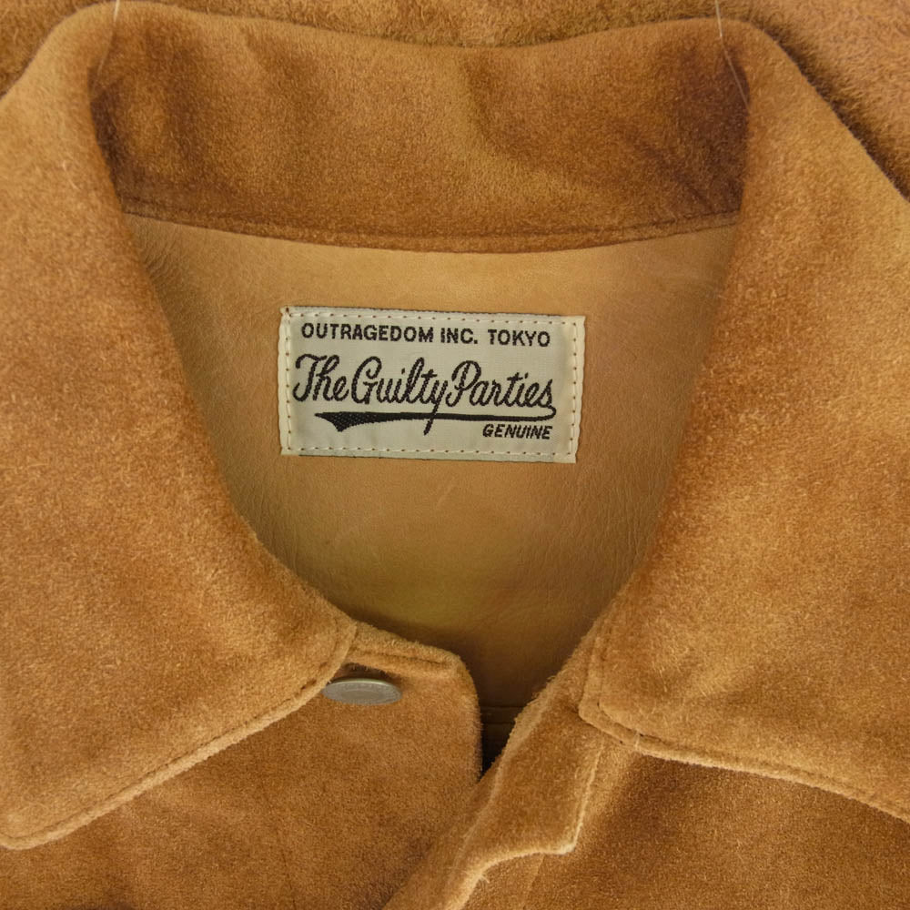 WACKO MARIA ワコマリア 20SS 20SS-WMO-BL01 SUEDE LEATHER TRUCKER JACKET レザー スエード トラッカー ジャケット ブラウン系 M【極上美品】【中古】
