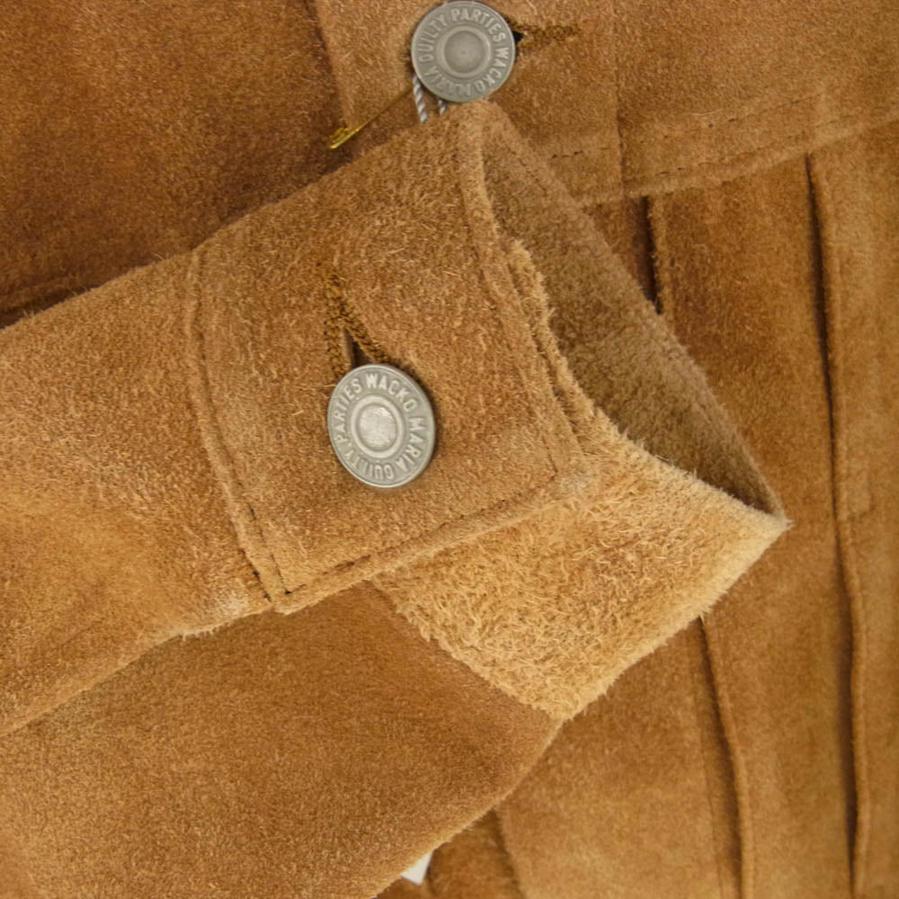WACKO MARIA ワコマリア 20SS 20SS-WMO-BL01 SUEDE LEATHER TRUCKER JACKET レザー スエード トラッカー ジャケット ブラウン系 M【極上美品】【中古】