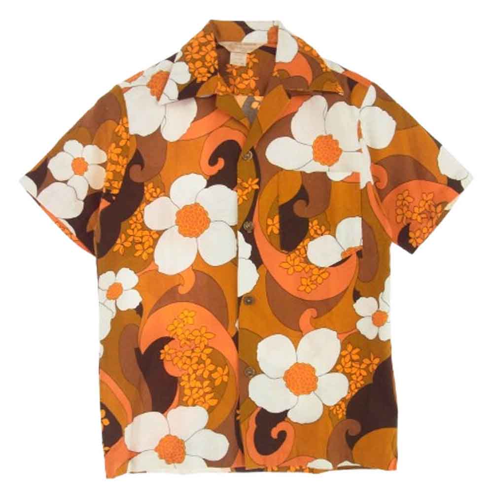 ロイヤルハワイアン 70s ヴィンテージ アロハ シャツ マルチカラー系 S【中古】