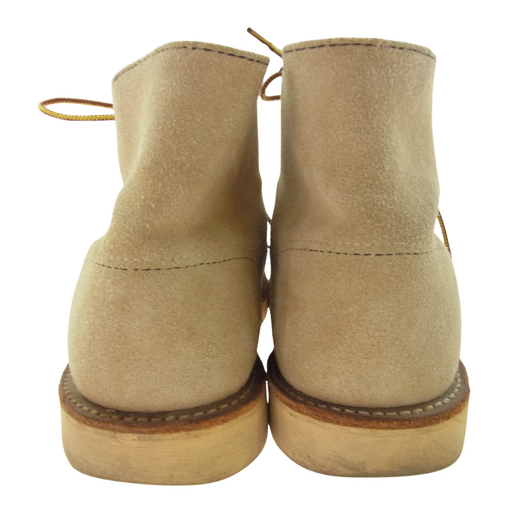 RED WING レッドウィング 8167 CLASSIC WORK ROUND TOE クラシックワーク ラウンド トゥ スエード ブーツ ベージュ系 7E【中古】