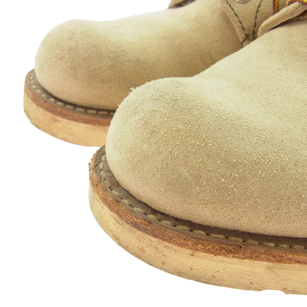 RED WING レッドウィング 8167 CLASSIC WORK ROUND TOE クラシックワーク ラウンド トゥ スエード ブーツ ベージュ系 7E【中古】