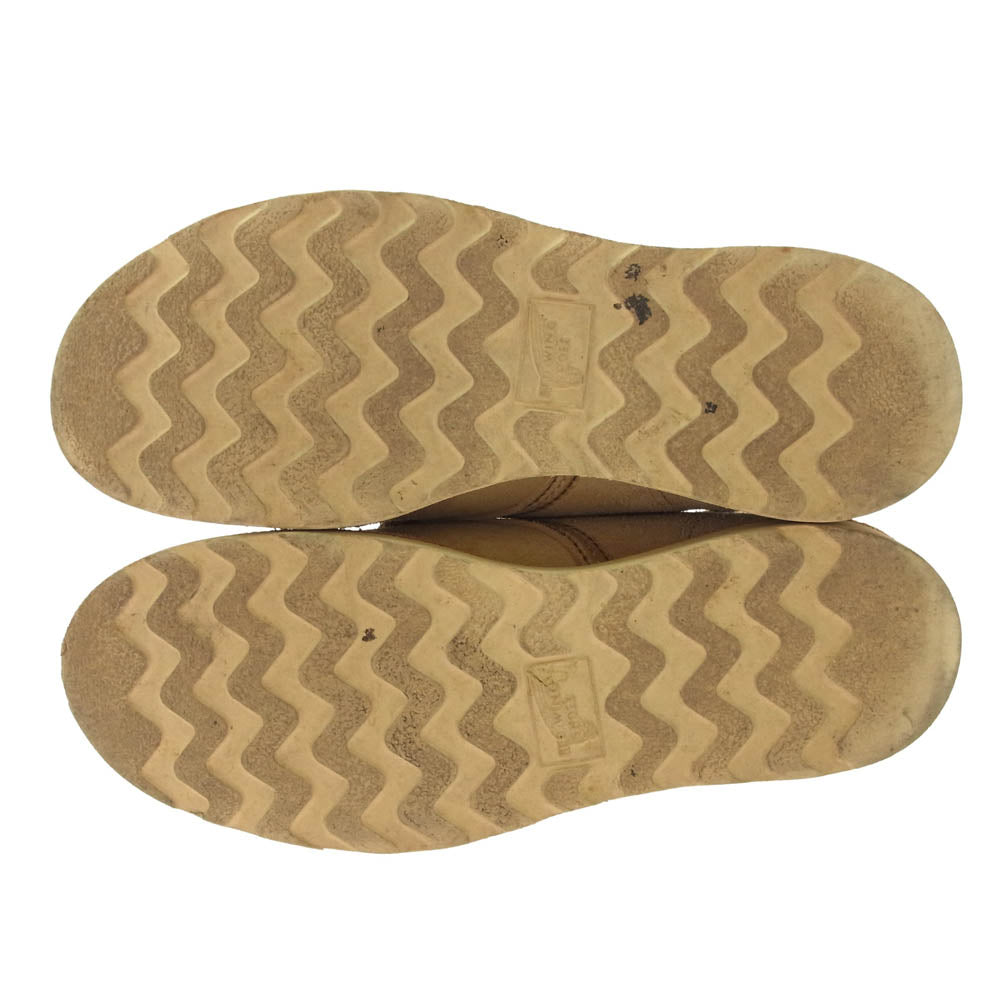 RED WING レッドウィング 8167 CLASSIC WORK ROUND TOE クラシックワーク ラウンド トゥ スエード ブーツ ベージュ系 7E【中古】