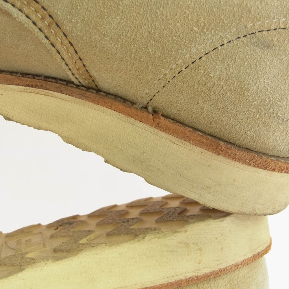RED WING レッドウィング 8167 CLASSIC WORK ROUND TOE クラシックワーク ラウンド トゥ スエード ブーツ ベージュ系 7E【中古】