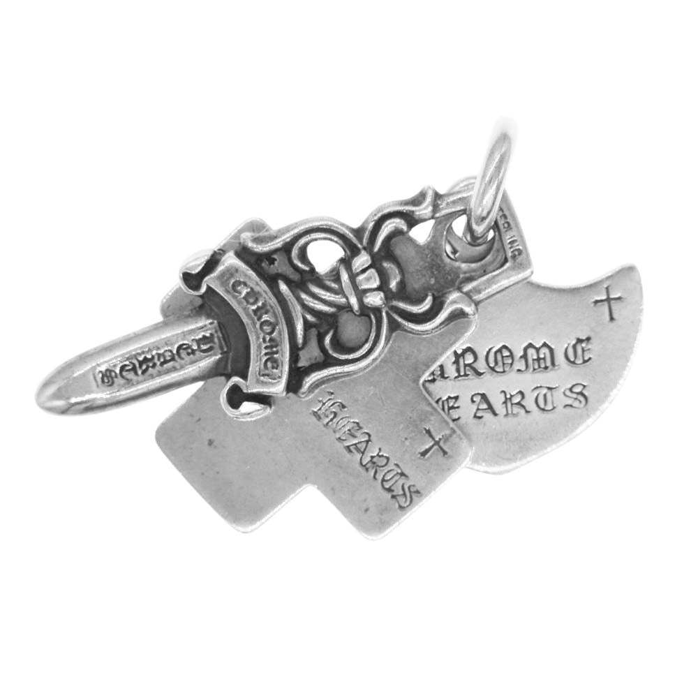 CHROME HEARTS クロムハーツ（原本無） 3 TRINKETS スリート リンケッツ ペンダントトップ シルバー系【中古】