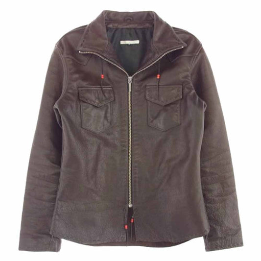 REDMOON レッドムーン MADDOG1 マッドドッグ1 ウエスタン ライダース レザー ジャケット ダークブラウン系 38【中古】