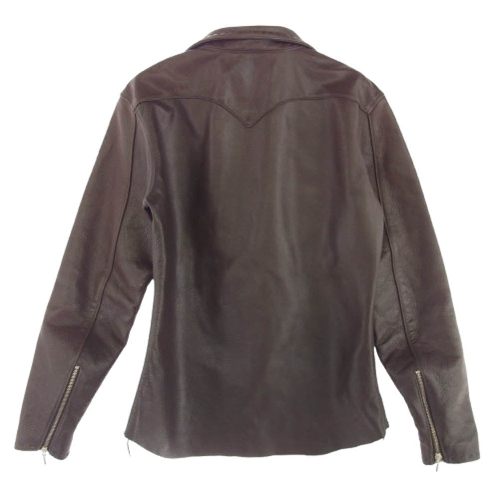 REDMOON レッドムーン MADDOG1 マッドドッグ1 ウエスタン ライダース レザー ジャケット ダークブラウン系 38【中古】