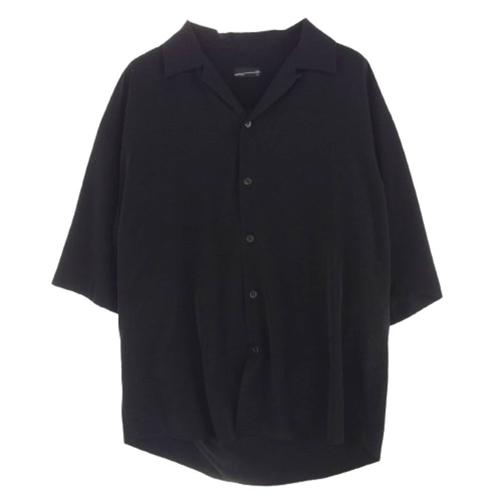 LAD MUSICIAN ラッドミュージシャン 2318-104 DECHINE BIG S/S SHIRT オープンカラー ビッグ 半袖 シャツ ブラック系 42【中古】