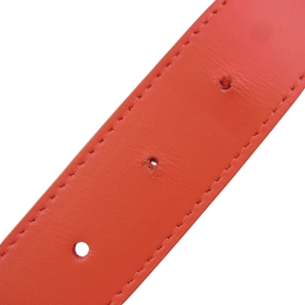 COMME des GARCONS コムデギャルソン COW HIDE カウハイド レザー ロゴ ベルト レッド系【美品】【中古】