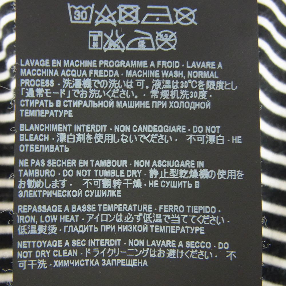 SAINT LAURENT サンローラン 553386 YB2XX Fine Stripe T-Shirt ボーダー 半袖 Tシャツ ブラック系 M【中古】