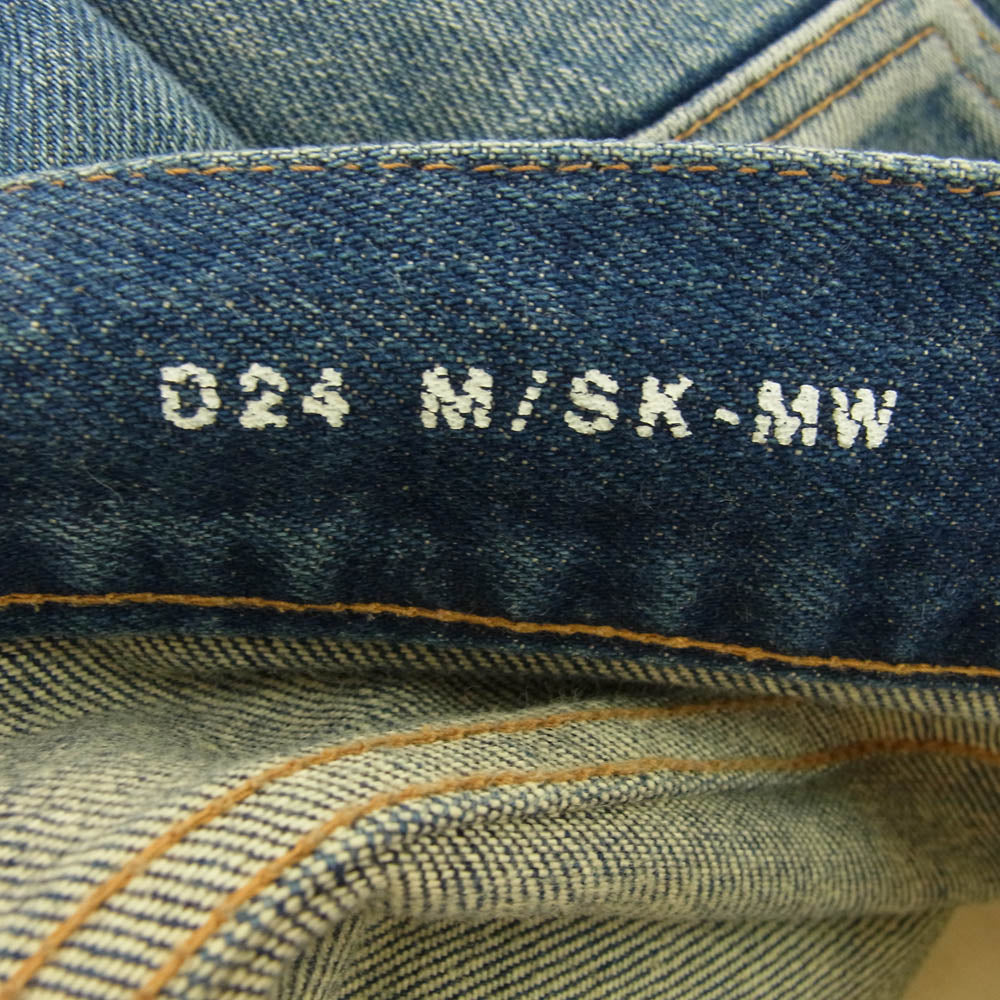 SAINT LAURENT サンローラン 20SS 622876 Y507R 国内正規品 レザーパッチ付き ウォッシュ加工 デニム パンツ インディゴブルー系 30【中古】