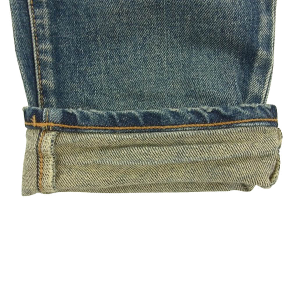 SAINT LAURENT サンローラン 20SS 622876 Y507R 国内正規品 レザーパッチ付き ウォッシュ加工 デニム パンツ インディゴブルー系 30【中古】