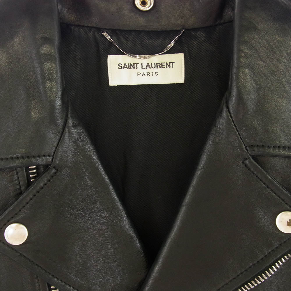 SAINT LAURENT サンローラン 16SS 397290 Y5YA1 国内正規品 エディ期 L01 クラシックモーターサイクル ダブル ライダース レザー ジャケット ブラック系 44【中古】