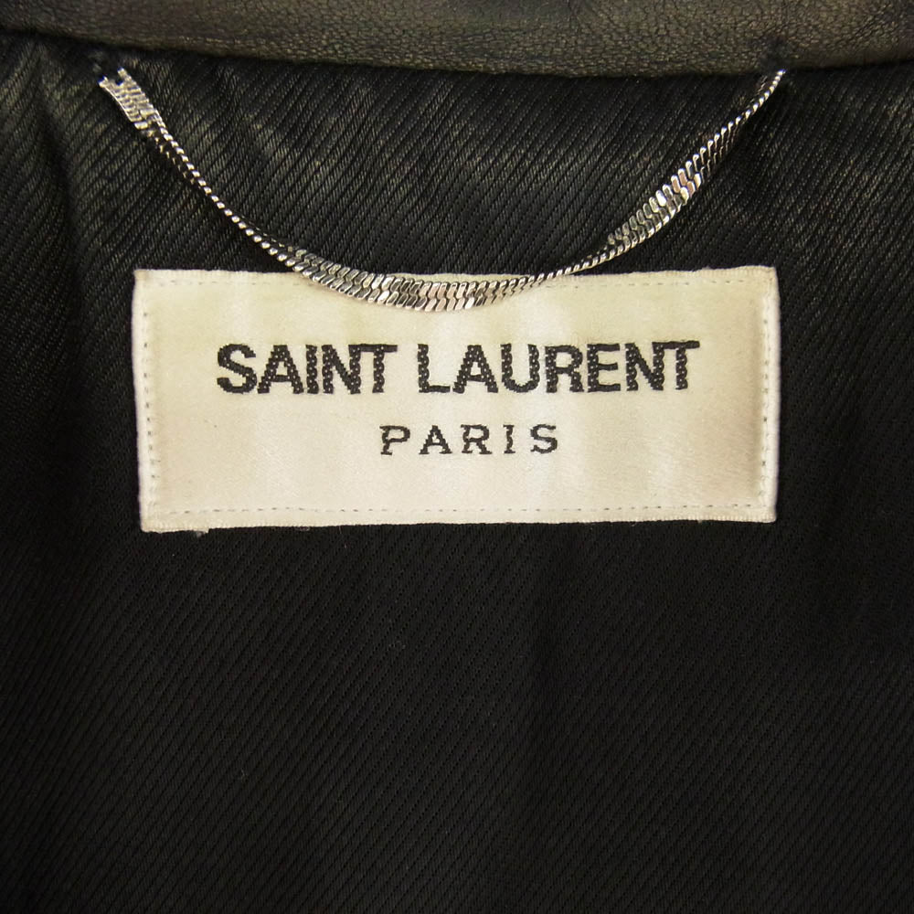 SAINT LAURENT サンローラン 16SS 397290 Y5YA1 国内正規品 エディ期 L01 クラシックモーターサイクル ダブル ライダース レザー ジャケット ブラック系 44【中古】