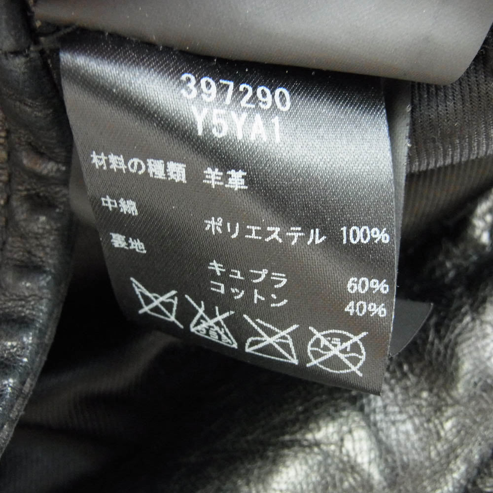 SAINT LAURENT サンローラン 16SS 397290 Y5YA1 国内正規品 エディ期 L01 クラシックモーターサイクル ダブル ライダース レザー ジャケット ブラック系 44【中古】