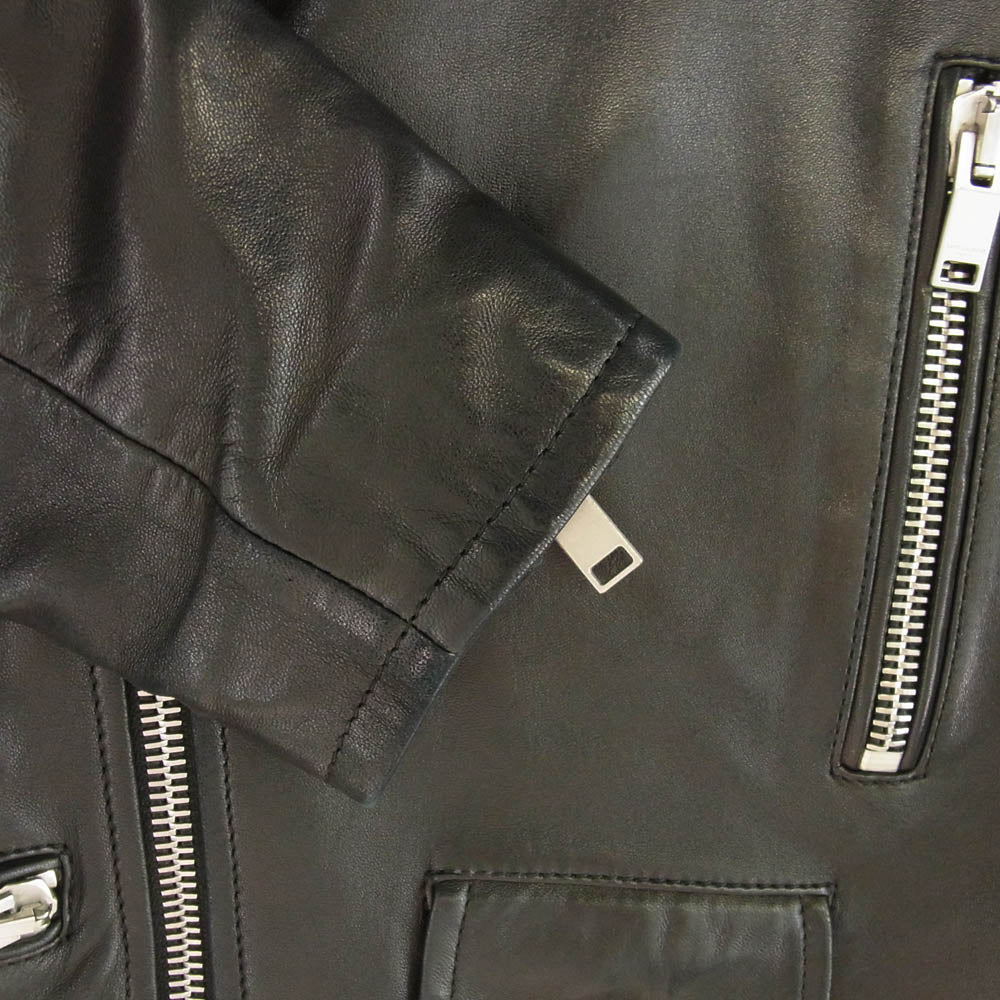 SAINT LAURENT サンローラン 16SS 397290 Y5YA1 国内正規品 エディ期 L01 クラシックモーターサイクル ダブル ライダース レザー ジャケット ブラック系 44【中古】