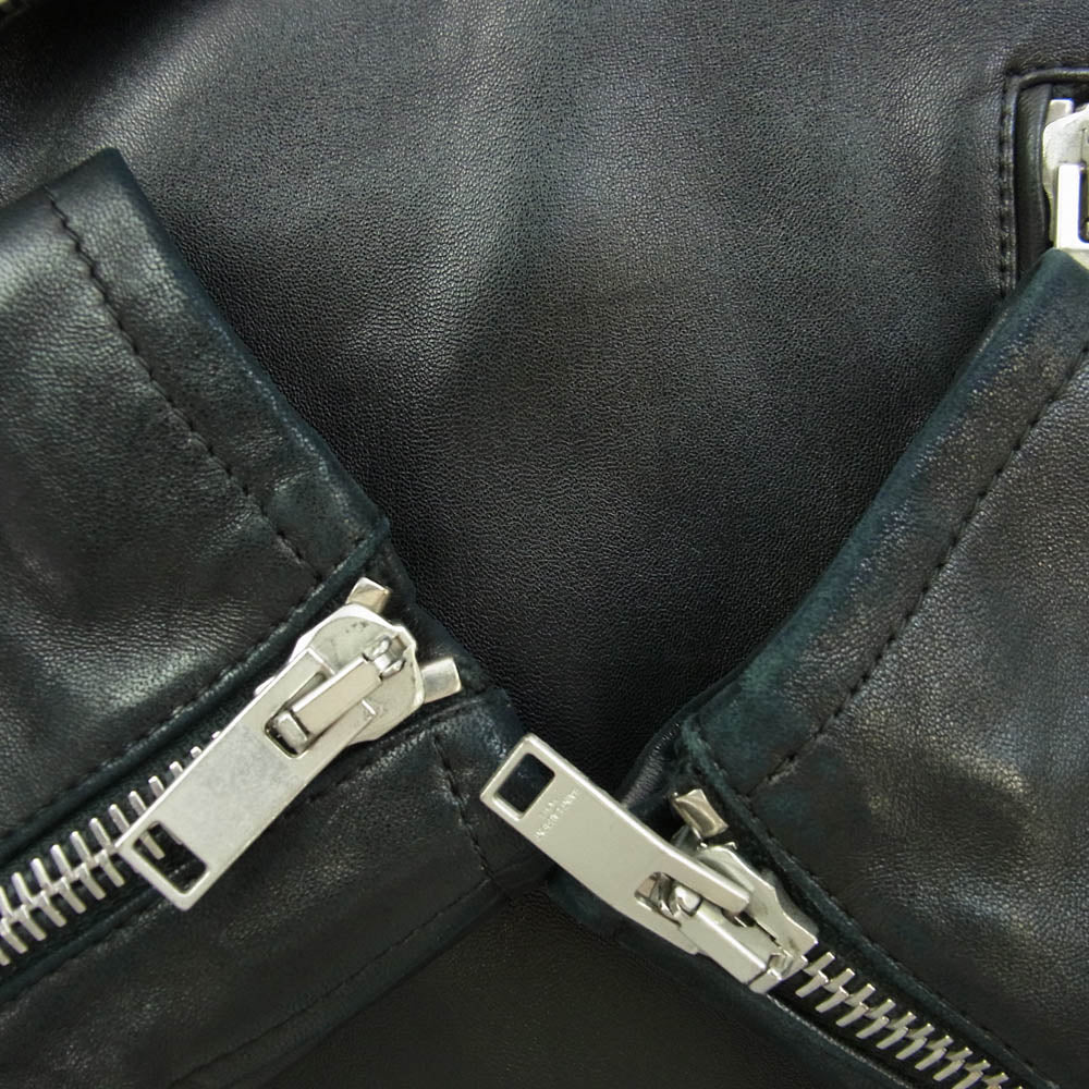 SAINT LAURENT サンローラン 16SS 397290 Y5YA1 国内正規品 エディ期 L01 クラシックモーターサイクル ダブル ライダース レザー ジャケット ブラック系 44【中古】