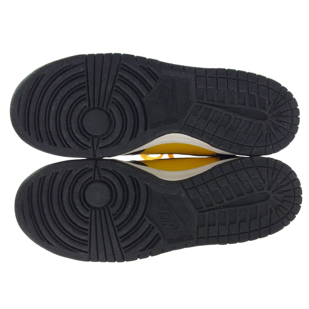 NIKE ナイキ 630335 471 【観賞用】90s 98年製 Dunk High LE Midnight Navy Varsity Maize ダンク ハイ ミッドナイト ネイビー バーシティ メイズ ハイカット スニーカー イエロー系 ブルー系 27.5cm【中古】