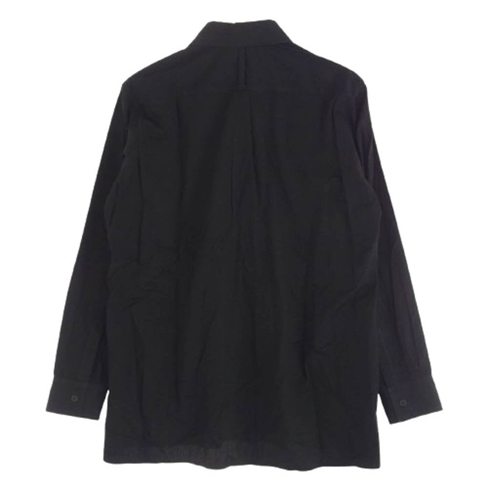 Yohji Yamamoto ヨウジヤマモト UV-B56-080 S'YTE サイト 100/2 Broad Regular Collar Shirt レギュラーカラー 長袖 シャツ ブラック ブラック系 4【中古】